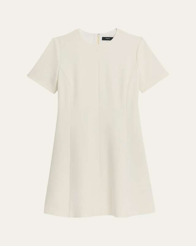 Crepe Flare Mini Dress